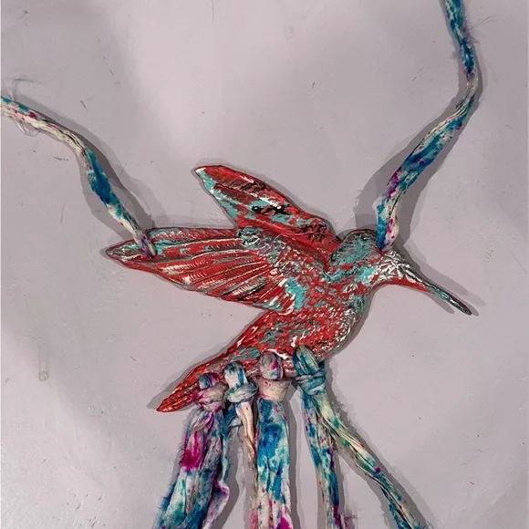 Colorful Bird Pendant Necklace - Picture 2 of 2